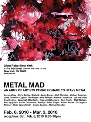 Bigfoot in "Metal Mad" group art show at Giant Robot NY
