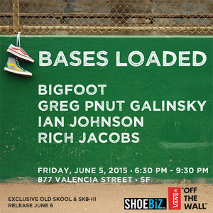 Bigfoot in Vans and Shoebiz SF "Bases Loaded" art show.