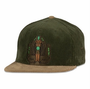 Bigfoot One X Grassroots Meditation Green Corduroy Strapback Hat