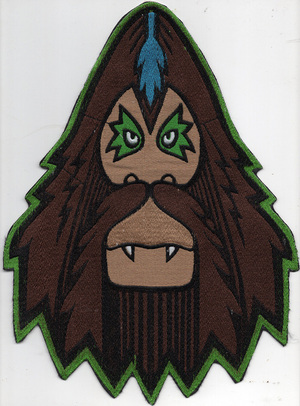 Large Bigfoot Face Embroidered Patch