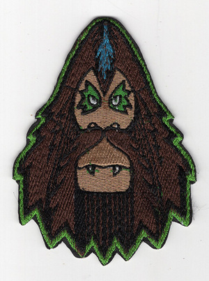 Small Bigfoot Face Embroidered Patch
