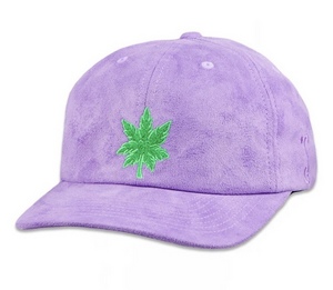 GRASSROOTS X BIGFOOT LEAF PURPLE SUEDE DAD HAT